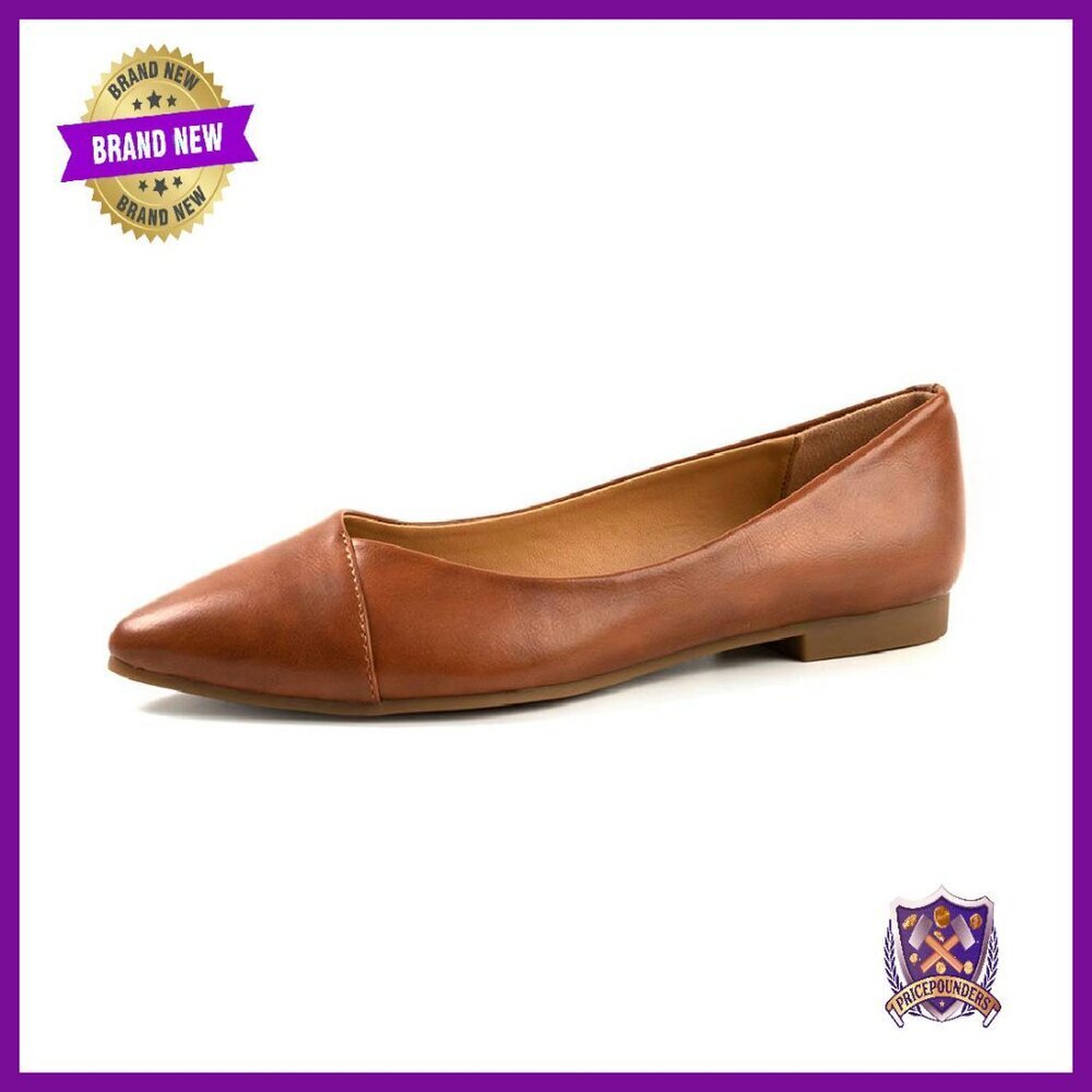 Women's Classic Ballet Flats Slip On Shoes Soft Faux Leather Comfort
